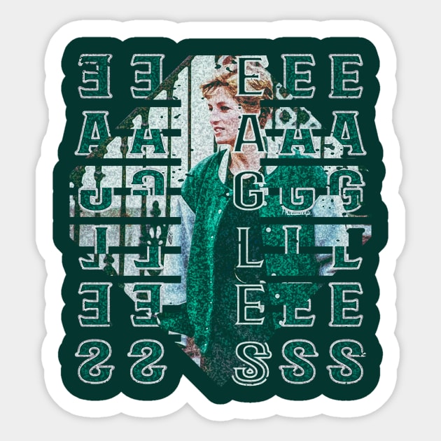 eagles fan princess diana philadelphia eagles Sticker by nowsadmahi